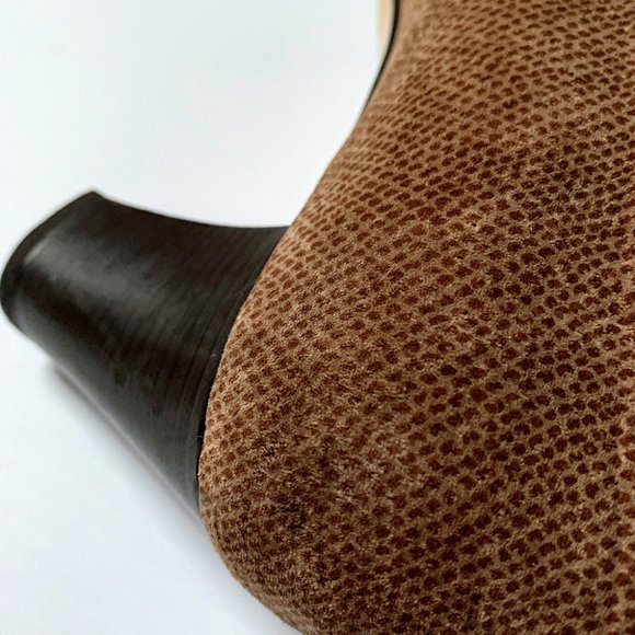 Saks Fifth Avenue Suede Wood Heels - 10 - Picture 5 of 8